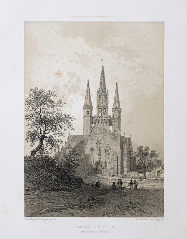 Gravure ancienne de la Chapelle Saint Fiacre