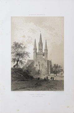 Gravure ancienne de la Chapelle Saint Fiacre
