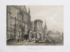 Gravure ancienne de la Cathédrale de Vannes