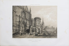 Gravure ancienne de la Cathédrale de Vannes