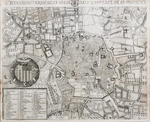Plan Ancien de la ville d’Aix en Provence