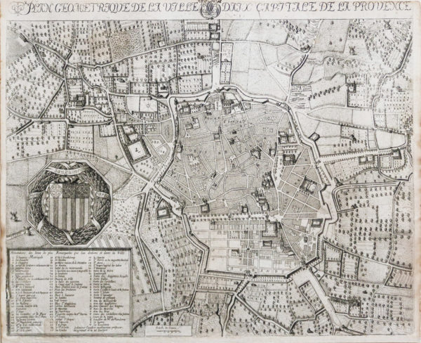 Plan Ancien de la ville d’Aix en Provence