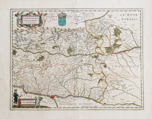 Carte ancienne du Lyonnais - Mâcon - Forest