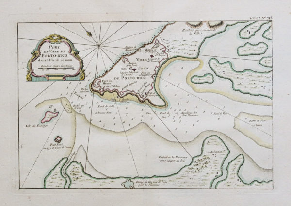 Carte marine ancienne de Porto Rico