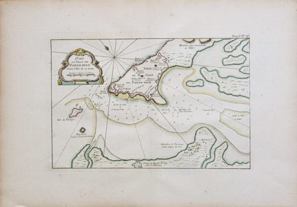 Carte marine ancienne de Porto Rico