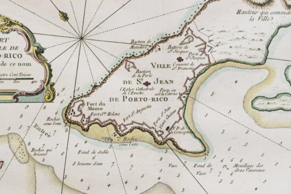 Carte marine ancienne de Porto Rico