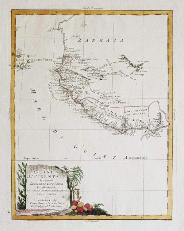 Carte ancienne de l’Afrique de l’Ouest