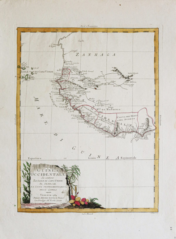 Carte ancienne de l’Afrique de l’Ouest