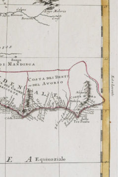 Carte ancienne de l’Afrique de l’Ouest