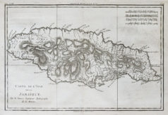 Carte géographique ancienne de la Jamaïque