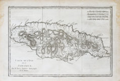 Carte géographique ancienne de la Jamaïque