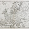 Carte géographique ancienne de l’Europe