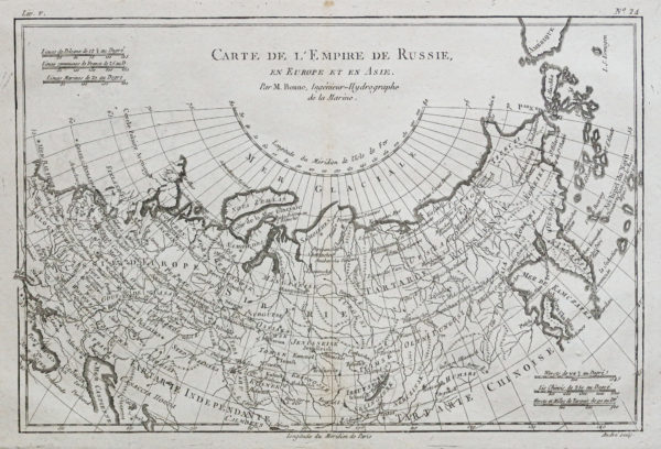 Carte géographique ancienne - Empire de Russie