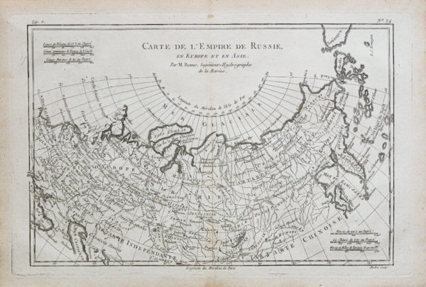 Carte géographique ancienne - Empire de Russie