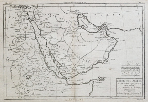Carte ancienne de l’Arabie - Mer Rouge