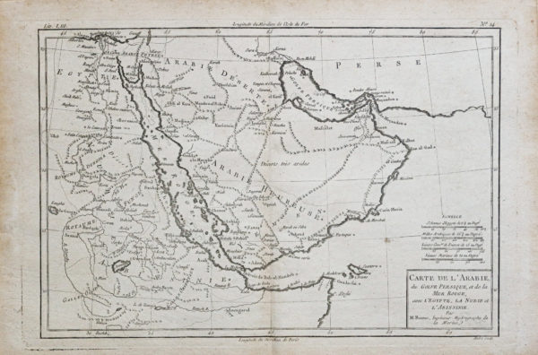 Carte ancienne de l’Arabie - Mer Rouge