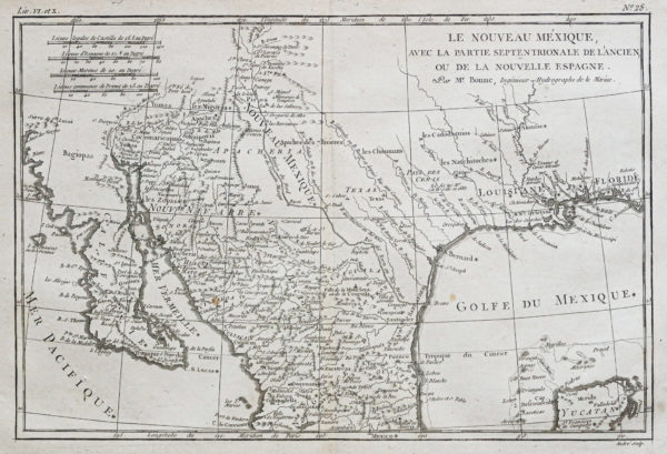Carte géographique ancienne du Nouveau Mexique