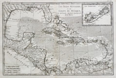 Carte géographique ancienne - Îles Antilles - Bermudes