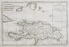Carte ancienne - Île de Saint Domingue - Antilles