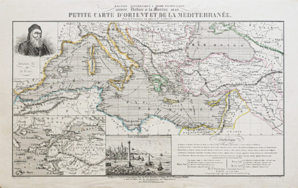 Carte marine ancienne de la Méditerranée