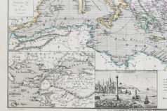 Carte marine ancienne de la Méditerranée