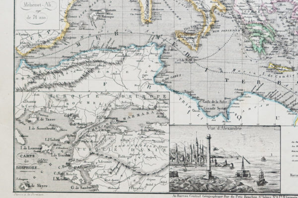 Carte marine ancienne de la Méditerranée