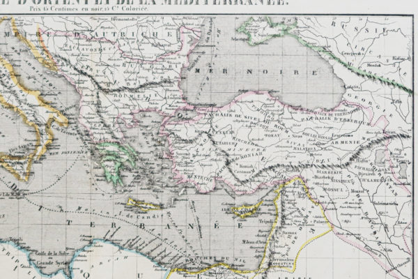 Carte marine ancienne de la Méditerranée