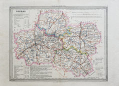 Carte géographique ancienne - Département du Loiret
