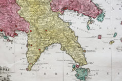 Carte géographique ancienne - Grèce - Péloponnèse