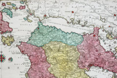 Carte géographique ancienne - Grèce - Péloponnèse