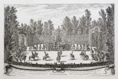 Gravure ancienne - Les Fêtes de Versailles - Israel Silvestre