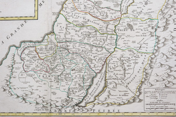Carte géographique ancienne - Judée - Terre Sainte