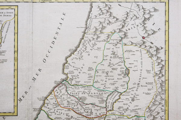 Carte géographique ancienne - Judée - Terre Sainte