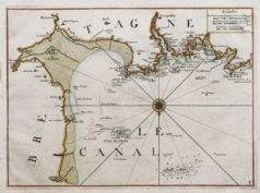 Carte marine ancienne du Mont Saint Michel
