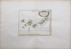 Carte marine ancienne des Canaries