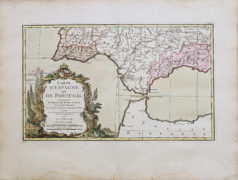 Carte murale des Postes d’Espagne et Portugal