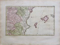 Carte murale des Postes d’Espagne et Portugal