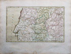 Carte murale des Postes d’Espagne et Portugal
