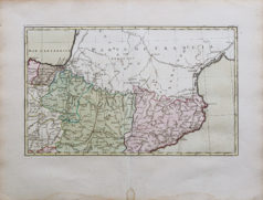 Carte murale des Postes d’Espagne et Portugal