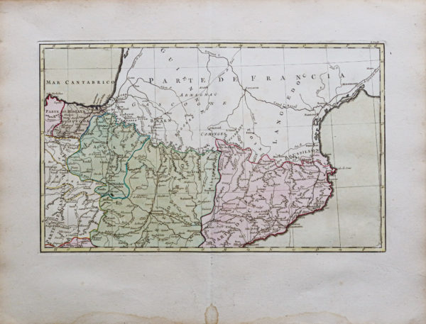 Carte murale des Postes d’Espagne et Portugal