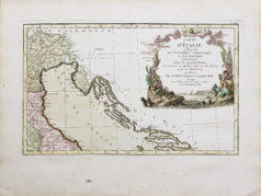 Carte murale ancienne de l’Italie - Corse