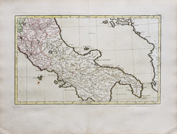 Carte murale ancienne de l’Italie - Corse