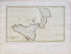 Carte murale ancienne de l’Italie - Corse