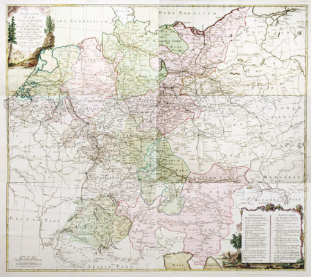 Carte murale ancienne de l'Allemagne