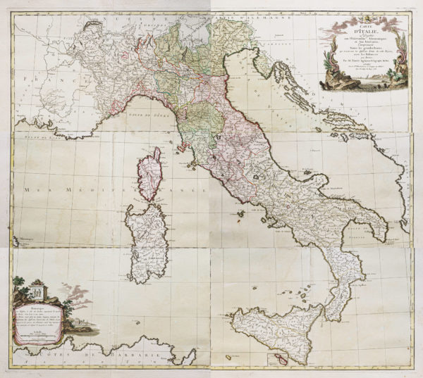 Carte murale ancienne de l’Italie - Corse