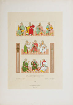 Gravure ancienne - Fresque de l'Alhambra