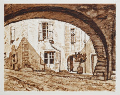 Gravure ancienne - Orangerie de la Barben