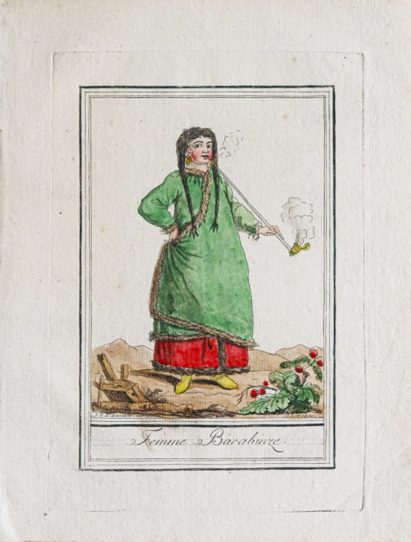 Gravure ancienne - Femme de Barabinze