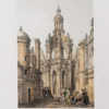 Lithographie ancienne de Chambord