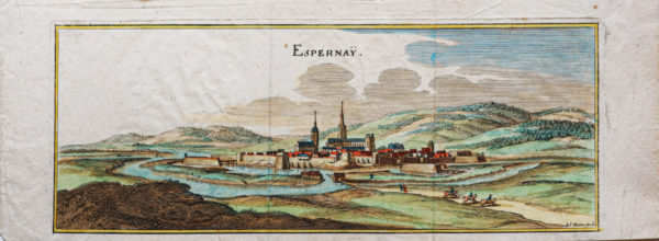 Gravure ancienne d'Epernay
